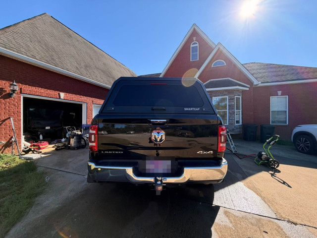 Full detail on a RAM 3500 Limited Mega Cab dually, photo 4